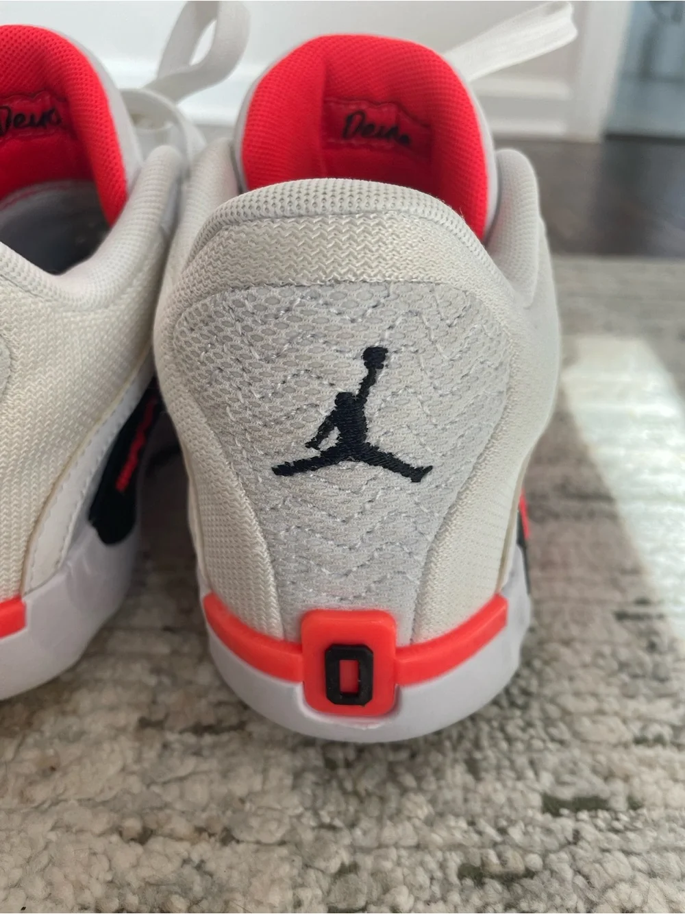 Nike Jordan Deuce Court Kids Tennis Shoes White Pink Size 4.5Y EU 36.5